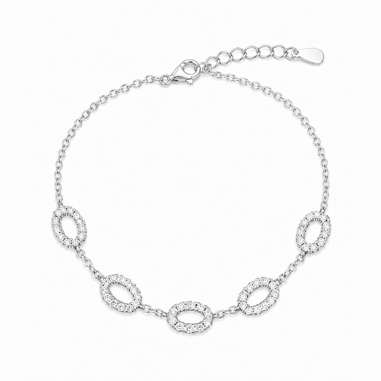 PULSEIRA 5 CONTORNOS OVAIS CRAVEJADOS